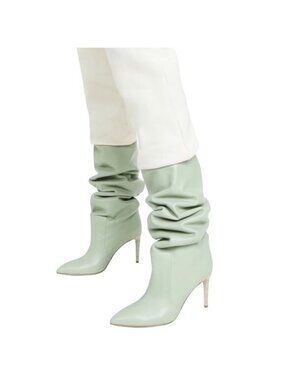 PARIS TEXAS LEATHER SLOUCH BOOTS SIZE 40 IT,9-9.5 US